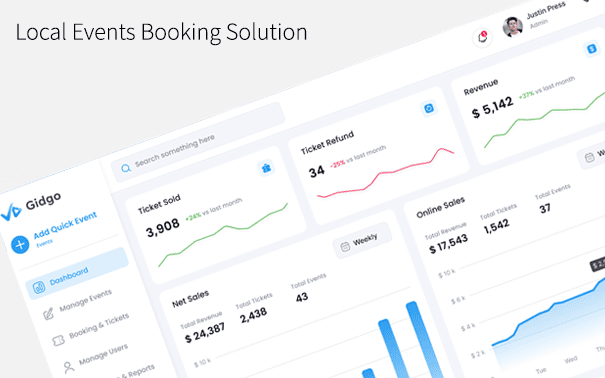 Local events booking solution